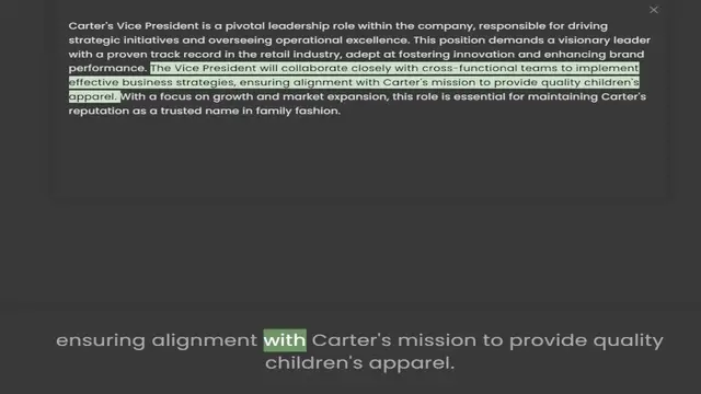 Video thumbnail for strategic initiatives and overseeing operational excellence. This position demands a visionary leader with a proven track record in the retail industry, adept at fostering innovation and enhancing brand performance. The Vice President wil