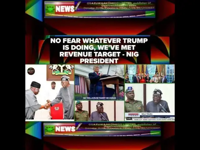 Video thumbnail for No Fear Whatever Trump Is Doing, We've Met Revenue Target - Nig President