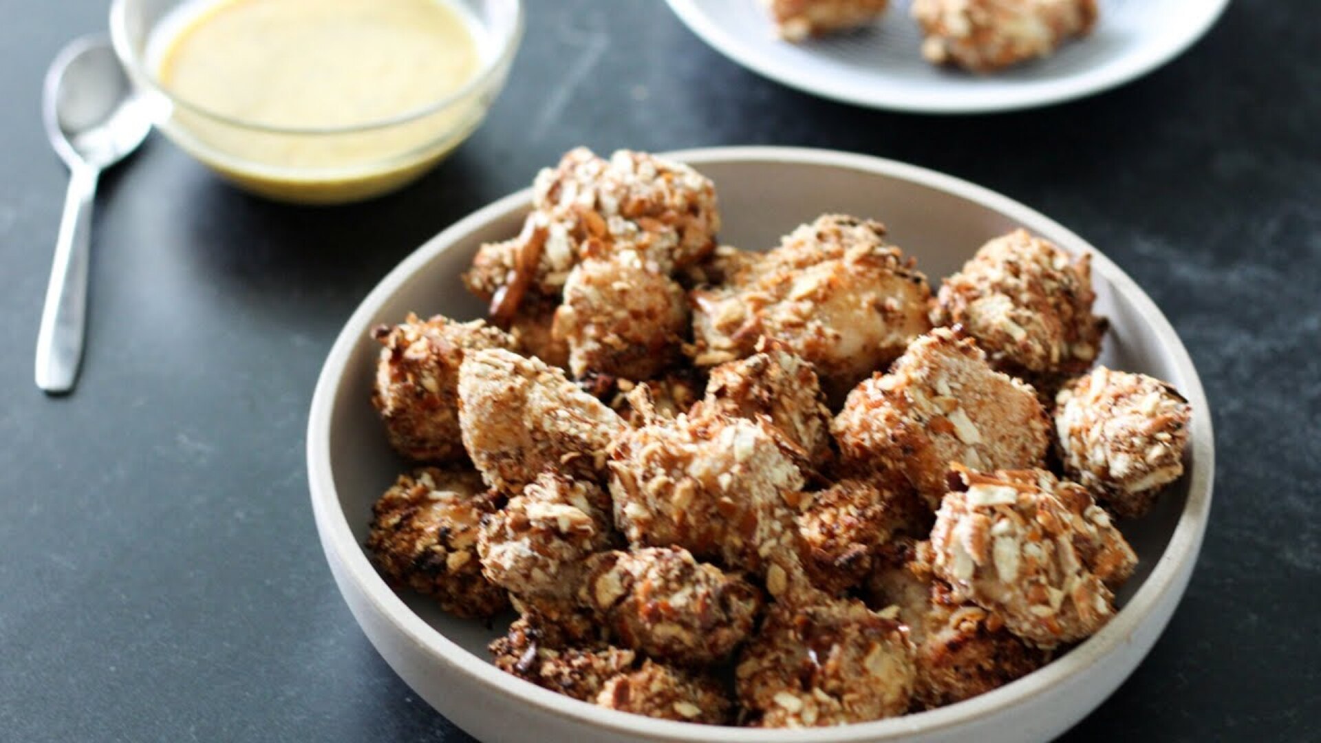 Video thumbnail for Honey Mustard Air Fryer Popcorn Chicken Recipe