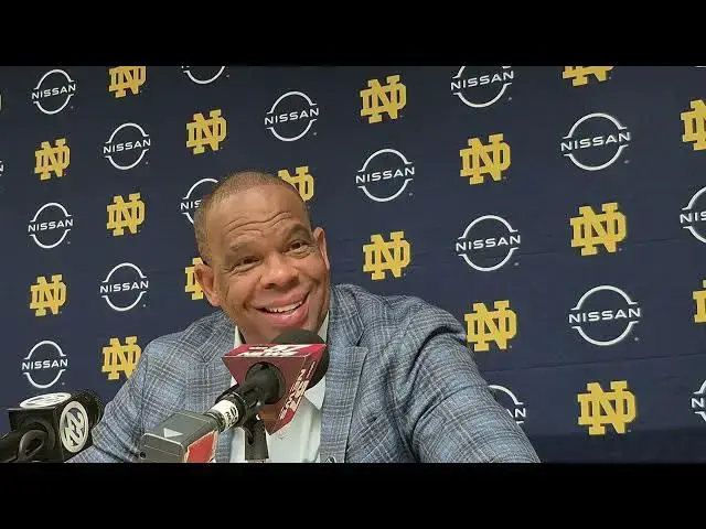 'Video thumbnail for #UNC coach Hubert Davis press conference after win at Notre Dame'