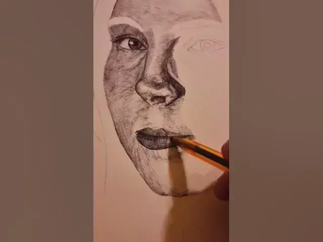 Video thumbnail for Ballpoint Pen Portrait Drawing #shorts *Updated
