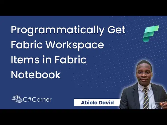 Video thumbnail for Programmatically Get Fabric Workspace Items in Fabric Notebook