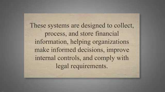 Video thumbnail for Importance of Accounting Information Systems