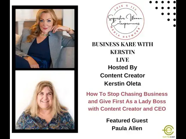 Video thumbnail for 210.  How To Stop Chasing Business and Give First As a Lady Boss With Paula Allen