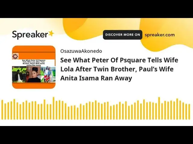 Video thumbnail for See What Peter Of Psquare Tells Wife Lola After Twin Brother, Paul’s Wife Anita Isama Ran Away