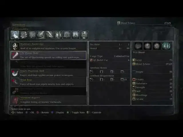 Video thumbnail for Bloodborne - Hunter's Dream: Upgrade Hunter's Torch to +4 (Used Insight) Gameplay Sequence PS4