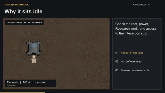Video thumbnail for RimWorld Ground-Penetrating Scanner: Fix Idle Scanning and Find Ore