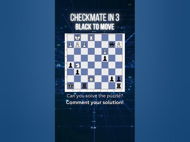 Video thumbnail for Can You Solve This Chess Puzzle?  Checkmate in 3 with white. #chesspuzzle