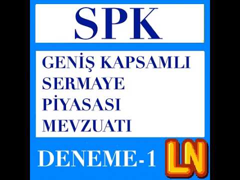 Video thumbnail for SPK Geniş Kapsamlı Sermaye Piyasası Mevzuatı 2026 Deneme 1