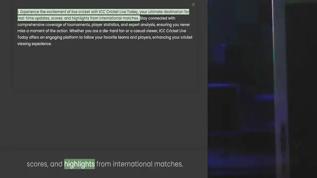 Video thumbnail for real-time updates, scores, and highlights from international matches. Stay connected with comprehensive coverage of tournaments, player statistics, and expert analysis, ensuring you never miss a moment of the action. Whether you are a die