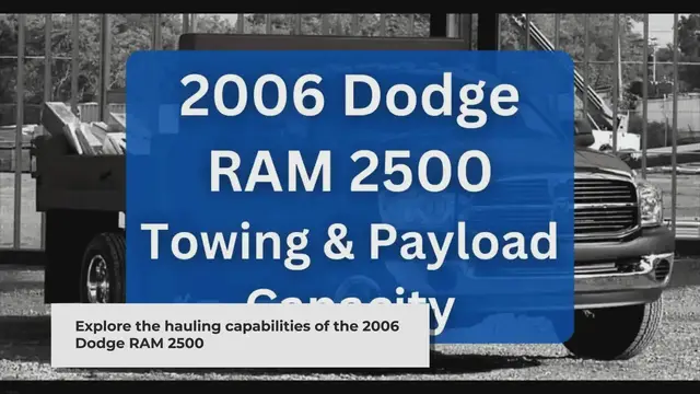 Video thumbnail for 2006 Dodge RAM 2500 Towing Capacity & Payload (Charts)