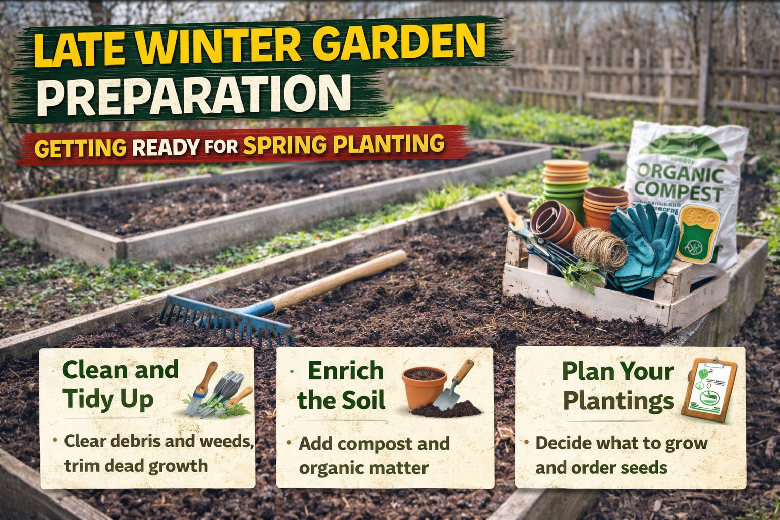 Video thumbnail for Late Winter Garden Preparation | Getting Ready for Spring Planting