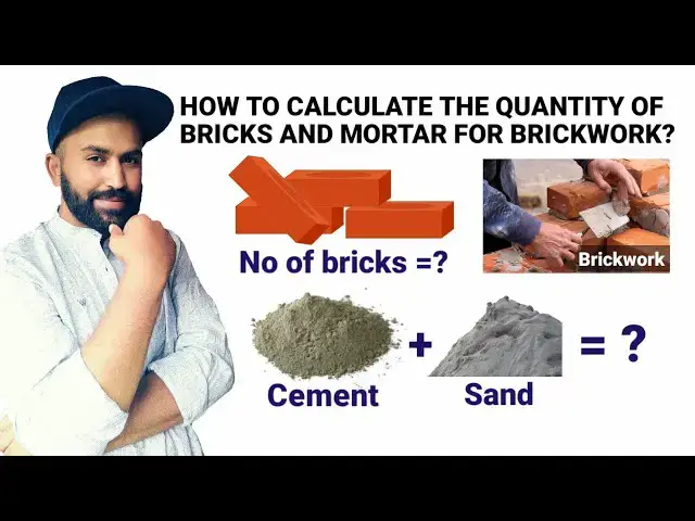 Video thumbnail for How to calculate bricks and mortar | quantity of bricks calculation | quantity of bricks in 1m3 |