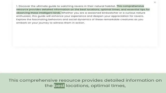 Video thumbnail for resource provides detailed information on the best locations, optimal times, and essential tips for observing these intelligent birds. Whether you are a seasoned birdwatcher or a curious nature enthusiast, this guide will enhance your exp