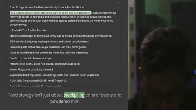 Video thumbnail for Food Storage Made of the Meals Your Family Loves A Practical Guide Food storage isn't just about stockpiling cans of beans and powdered milk. It's about ensuring your family has access to nourishing and enjoyable meals, even in unexpected