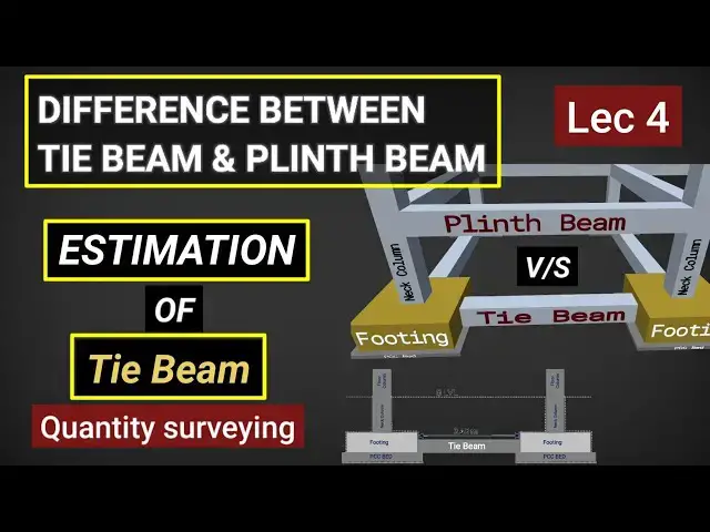 Video thumbnail for Lec 4 | Difference between Tie beam and plinth beam | Estimation of Tie Beam | Civil tutor