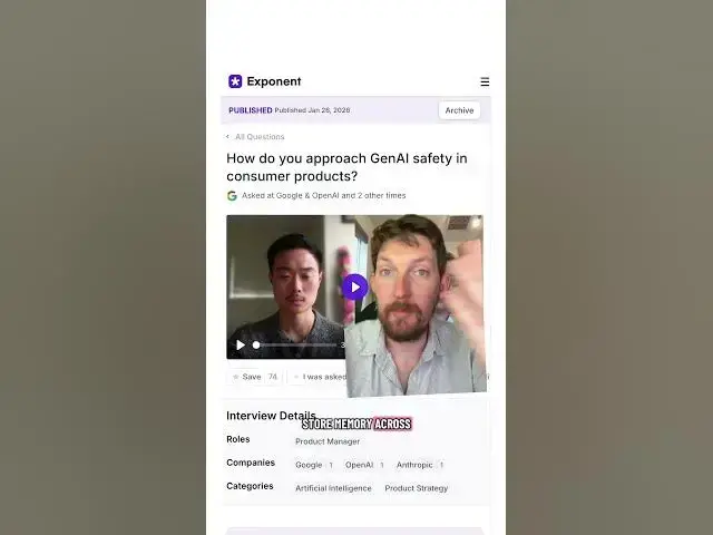 Video thumbnail for AI PM Interview Question