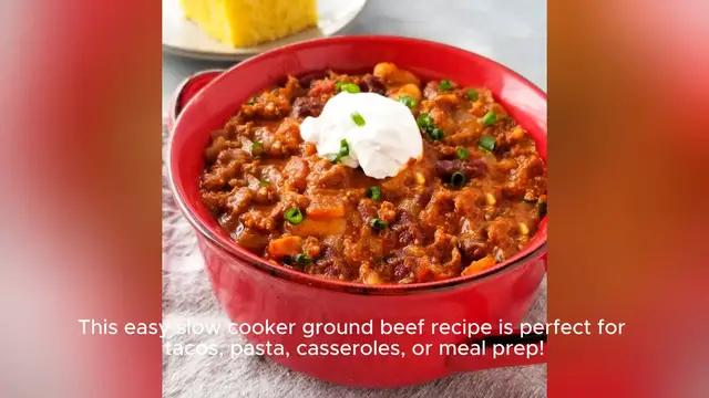 Video thumbnail for slow cooker ground beef recipe