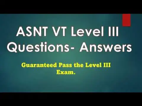Video thumbnail for ASNT VT Level III Questions  Answers Bank & mock exams🏆🏆🏆