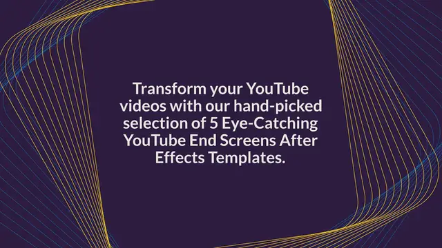 Video thumbnail for 5 Eye-Catching YouTube End Screens After Effects Templates