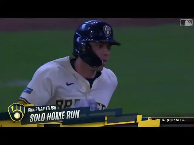 'Video thumbnail for Christian Yelich CRUSHES a Solo Home Run! | 4th HR of 2025 | Milwaukee Brewers | 04/16/2025'
