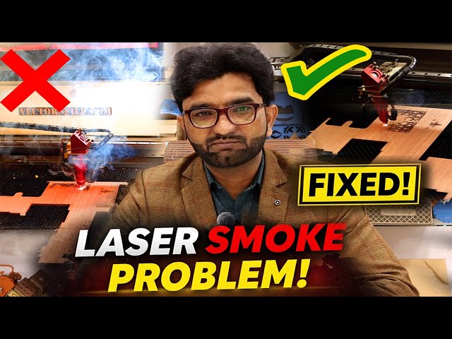 Video thumbnail for How to fix CO2 Laser Cutting Machine Exhaust Smoke Problem | Complete Exhaust System Setup Guide