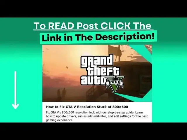 Video thumbnail for How to Fix GTA V Resolution Stuck at 800×600