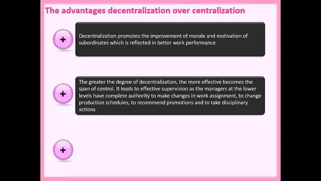 Video thumbnail for Advantages of centralization and decentralization