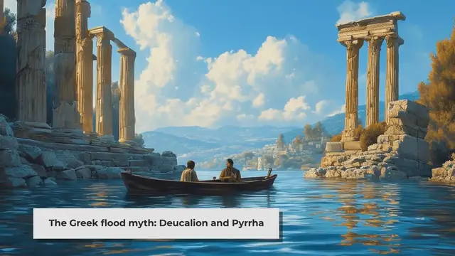 Video thumbnail for The Greek Flood Myth: Deucalion and Pyrrha's Survival Story