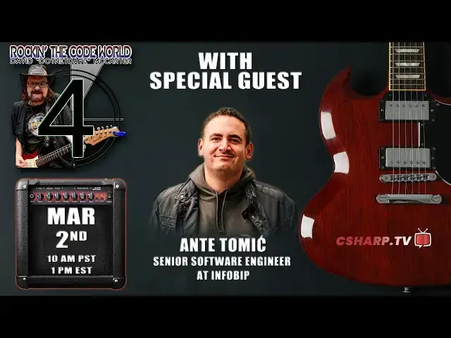 'Video thumbnail for Rockin’ The Code World with dotNetDave ft. Ante Tomic - Ep. 98'