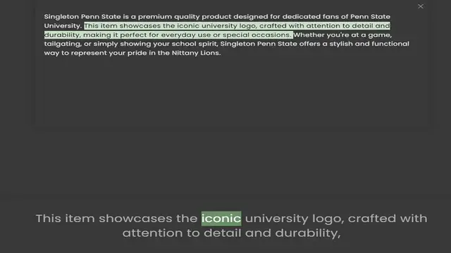 Video thumbnail for University. This item showcases the iconic university logo, crafted with attention to detail and durability, making it perfect for everyday use or special occasions. Whether you're at a game, tailgating, or simply showing your school spir