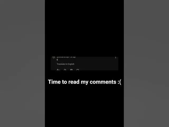 Video thumbnail for time to read my comments :(