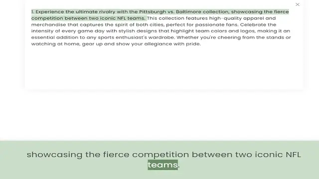 Video thumbnail for competition between two iconic NFL teams. This collection features high-quality apparel and merchandise that captures the spirit of both cities, perfect for passionate fans. Celebrate the intensity of every game day with stylish designs t