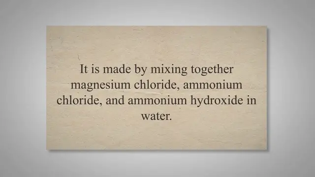 Video thumbnail for Magnesia Mixture Preparation, Formula and Uses
