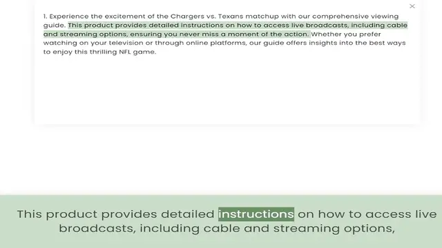 Video thumbnail for guide. This product provides detailed instructions on how to access live broadcasts, including cable and streaming options, ensuring you never miss a moment of the action. Whether you prefer watching on your television or through online p