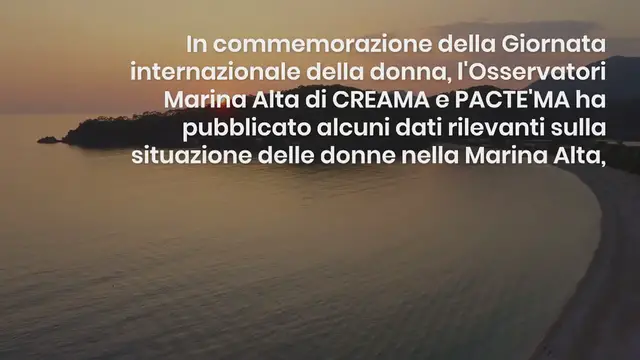 Video thumbnail for Le donne nella Marina Alta guadagnano il 21% in meno rispetto al resto della Comunità, oltre ad altre disuguaglianze: