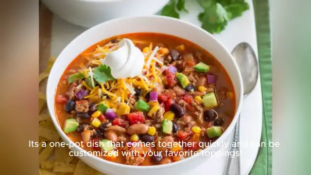 Video thumbnail for simple taco soup recipe