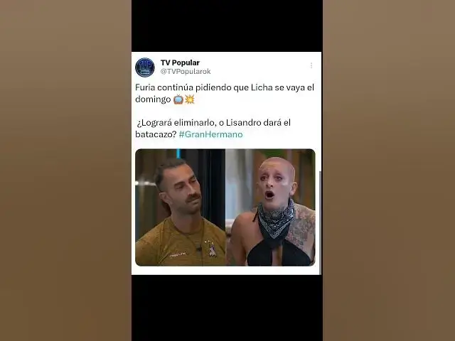 'Video thumbnail for ENCUESTA: ¿QUIÉN SE VA ESTE DOMINGO DE GRAN HERMANO?'