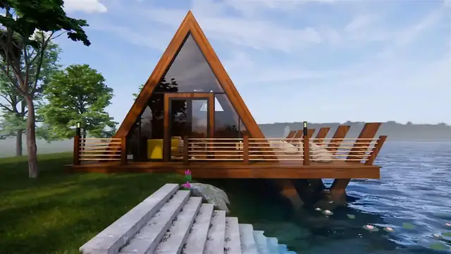 Video thumbnail for House Design Front View Single Floor (6.8x10 Meter)