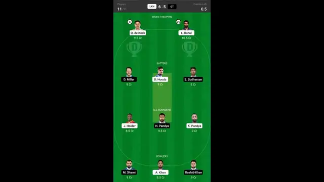 Video thumbnail for LKN vs GT Dream11 Team LKN vs GT Dream11 Prediction LSG vs GT Playing 11 57th Match IPL 2022