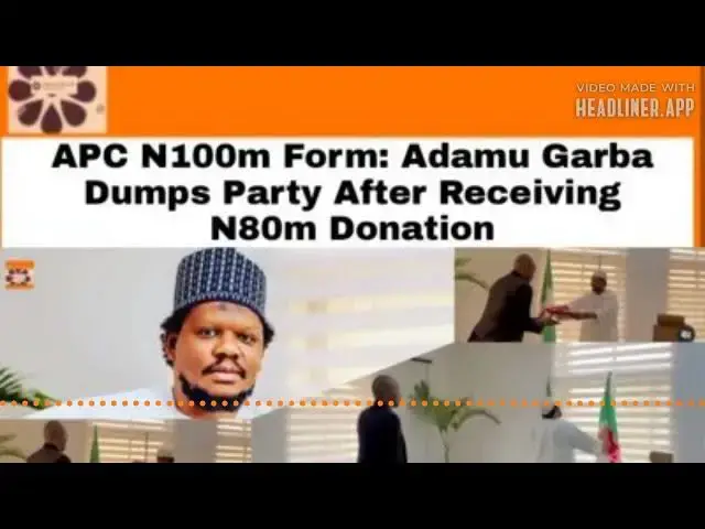Video thumbnail for APC N100m Form: Adamu Garba Dumps Party After Receiving N80m Donation ~ OsazuwaAkonedo
