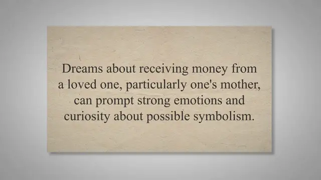'Video thumbnail for Dream of Receiving Money from My Mother: Unraveling the Hidden Meanings'