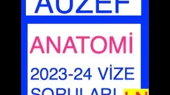 Video thumbnail for Anatomi 2023-2024 Vize Soruları