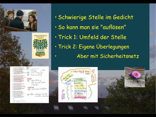 Video thumbnail for BHT: Schwierige Stellen im Gedicht? 5 Tipps, die beim Verständnis helfen: Beispielgedicht "Am Turme"