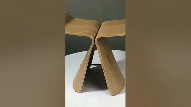 Video thumbnail for Butterfly Wooden Chair Stool | Modern Furniture #shorts