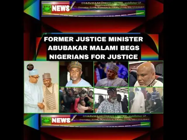 Video thumbnail for Former Justice Minister Abubakar Malami Begs Nigerians For Justice