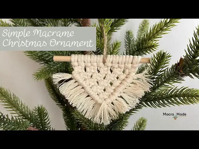 'Video thumbnail for Simple Boho Macrame Christmas Ornament'
