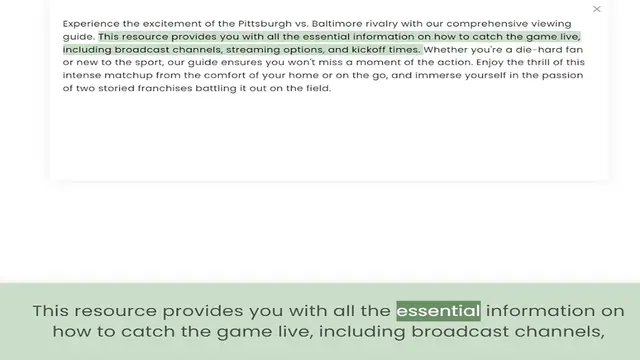 Video thumbnail for guide. This resource provides you with all the essential information on how to catch the game live, including broadcast channels, streaming options, and kickoff times. Whether you're a die-hard fan or new to the sport, our guide ensures y