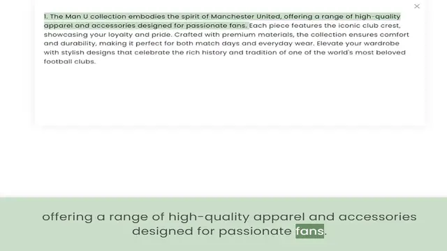 Video thumbnail for apparel and accessories designed for passionate fans. Each piece features the iconic club crest, showcasing your loyalty and pride. Crafted with premium materials, the collection ensures comfort and durability, making it perfect for both