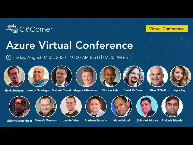 'Video thumbnail for Azure Virtual Conference Day -1 || C# Corner'
